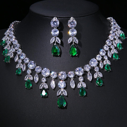 Emerald Leaf Tassel Jewelry Set™