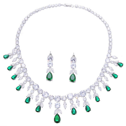 Emerald Leaf Tassel Jewelry Set™